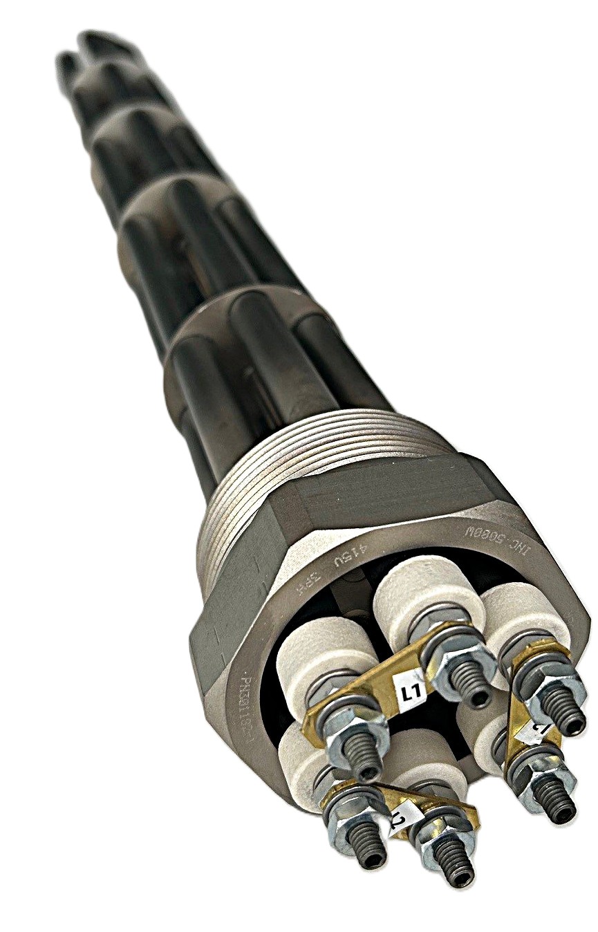 image of square and circular flanged immersion heaters